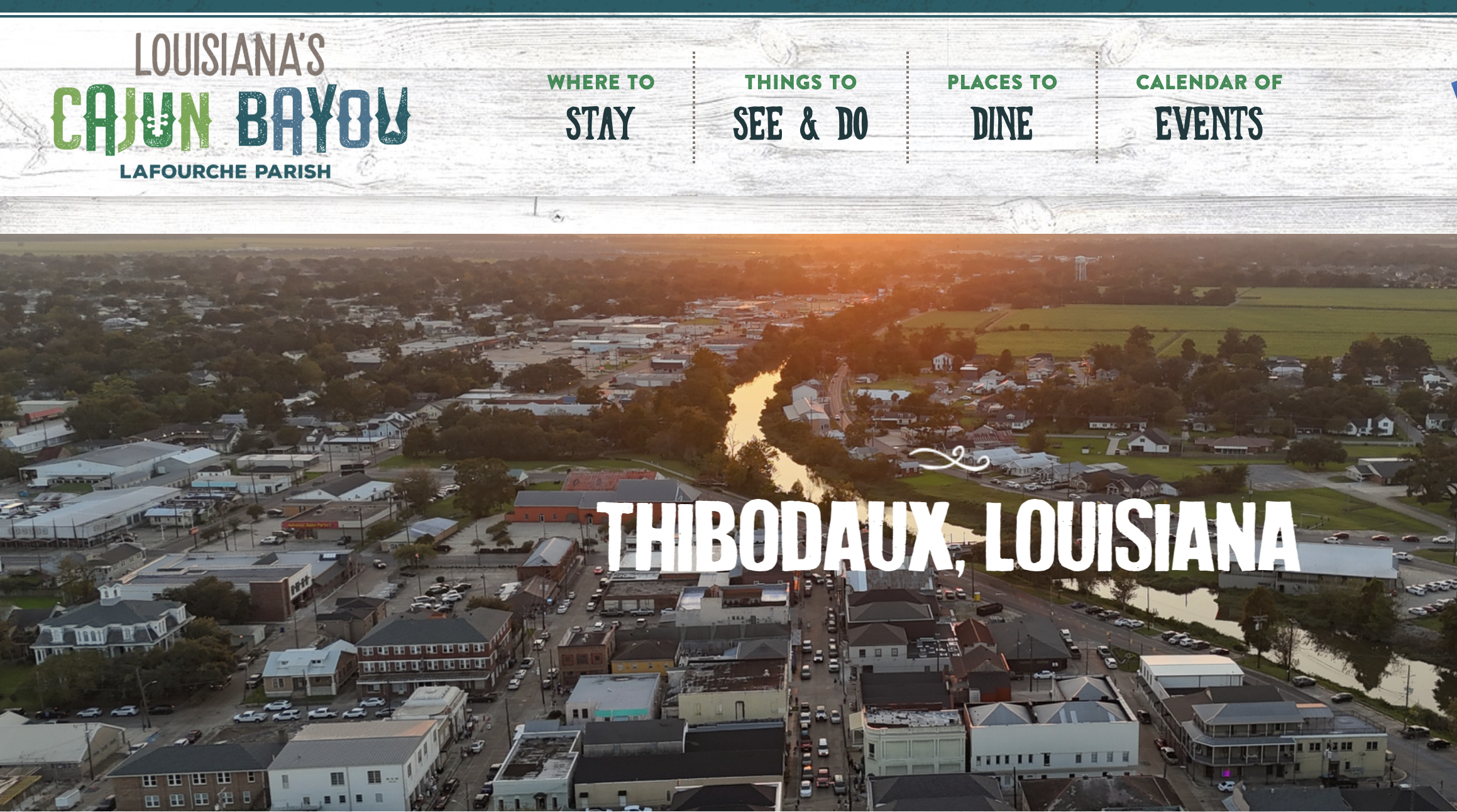 Cajun Bayou's homepage for Thibodaux