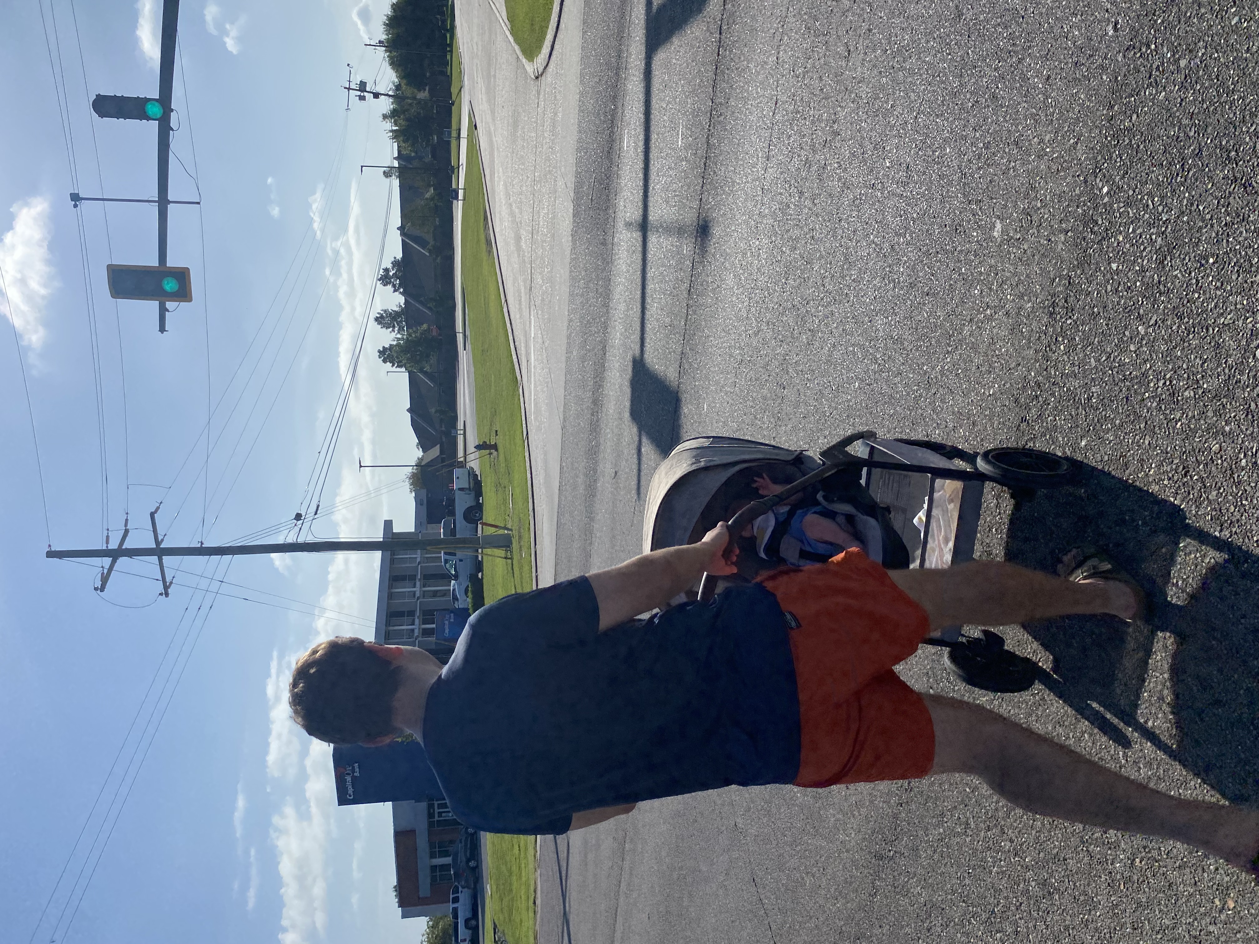 Crossing N Canal Blvd with my baby